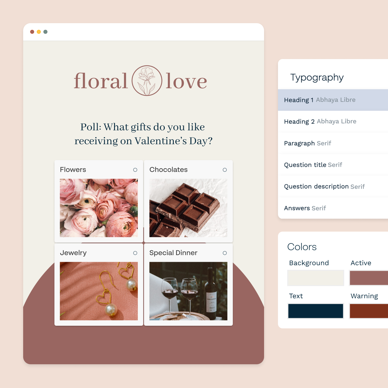 Design beautiful online polls wit Paperform.